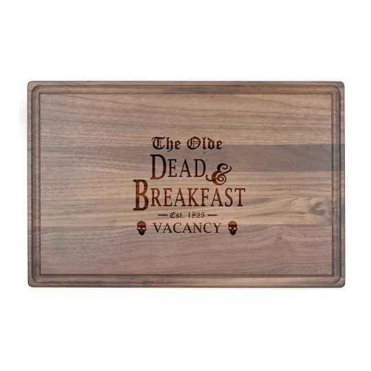 17&#x22; The Olde Dead &#x26; Breakfast Walnut Cutting Board
